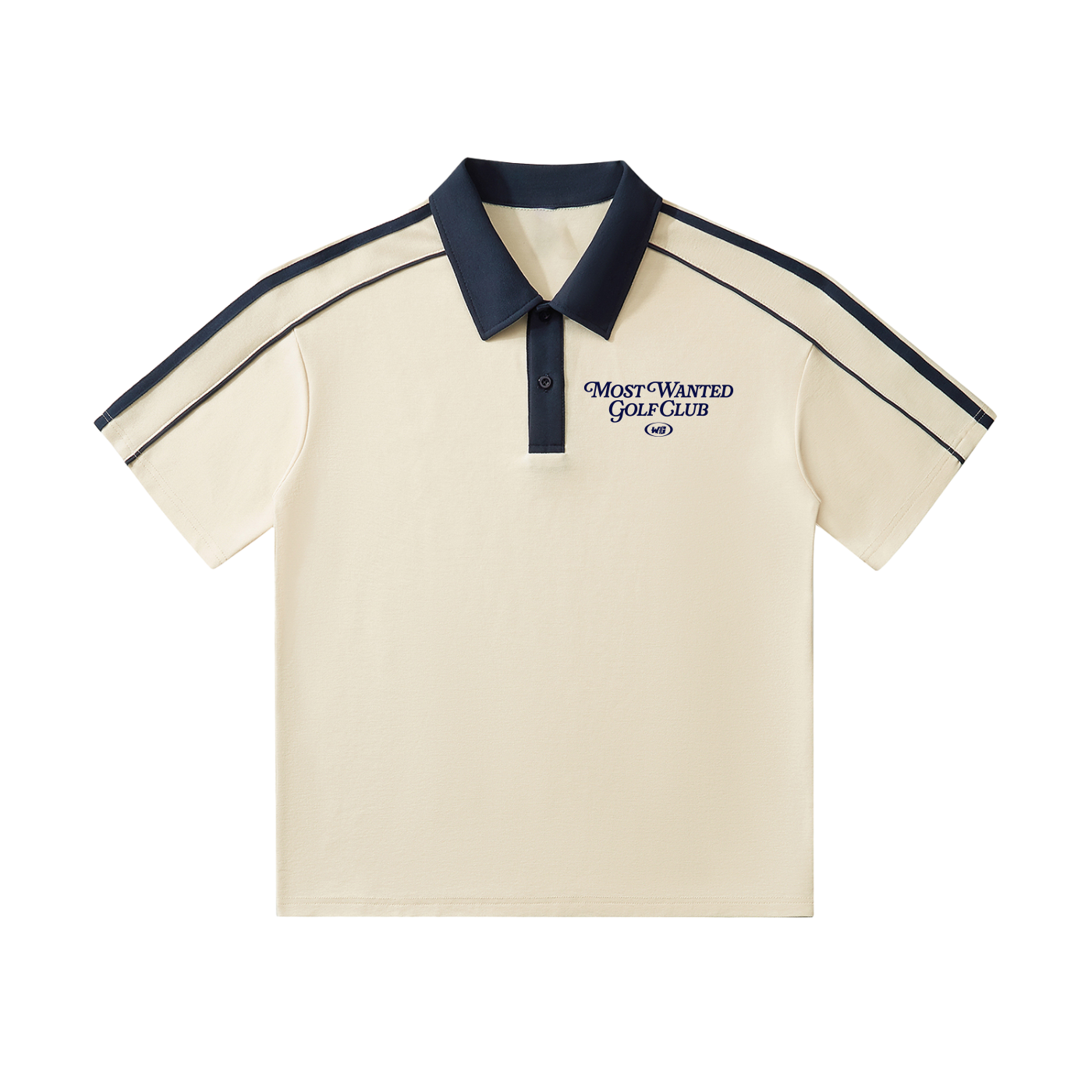 Contrast Collar Short-Sleeve Polo Shirt